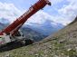 Clausen Kran AG - Demontage alte Bergstation Kumme Zermatt, Montage Masten mit LTR