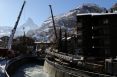 Clausen Kran Gornergratbahn Brücke Zermatt