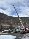Clausen Brücke hebt bewegt